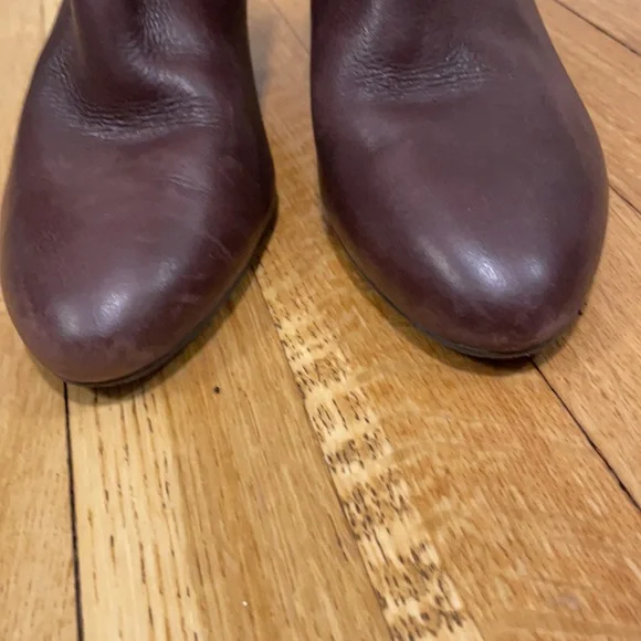 Circa Joan & David Leather Brown Heeled Boots, sz 10M - Picture 3 of 10